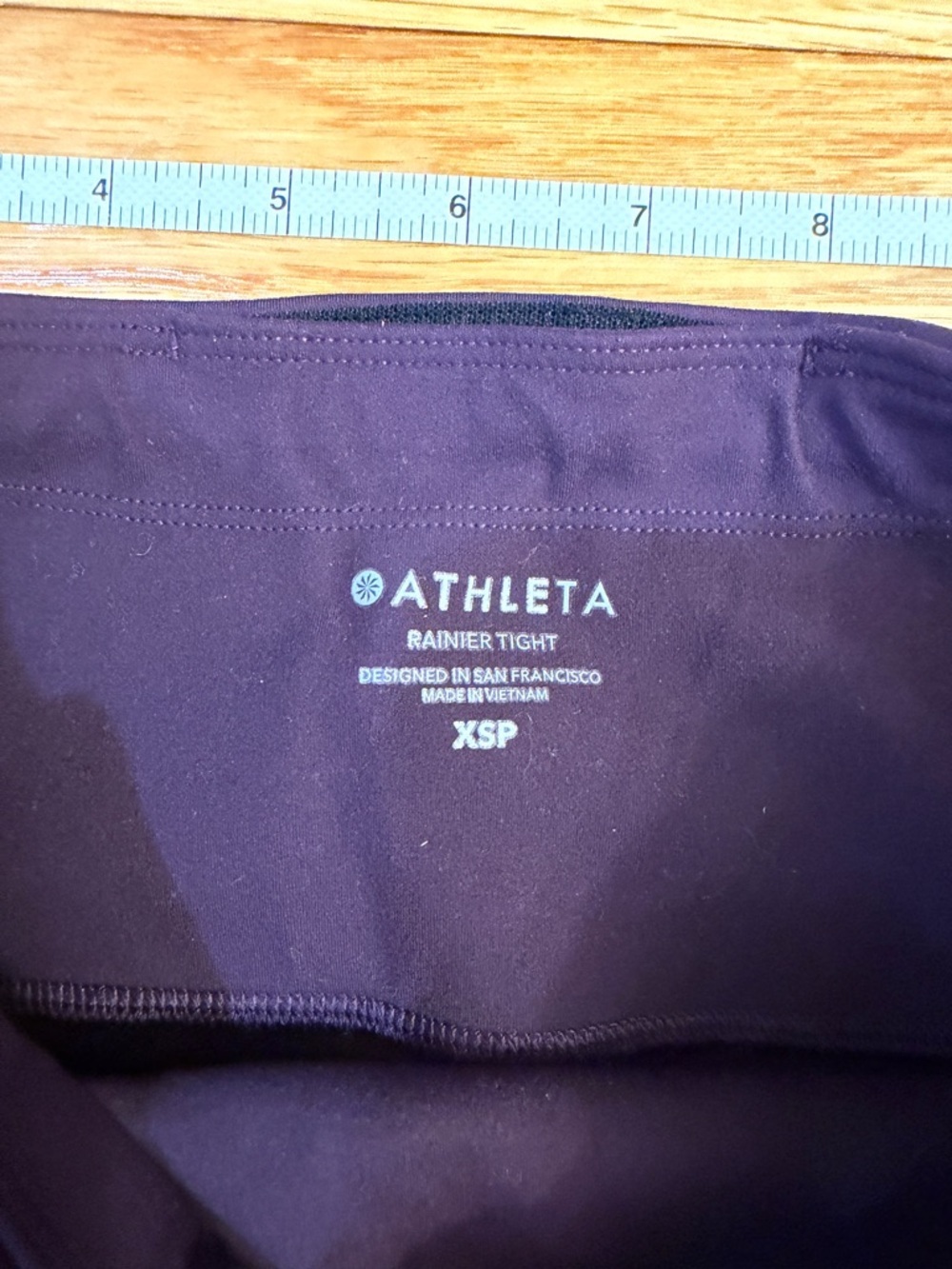 Athleta Rainier Tight High Rise Legging in Dark Purple - Size XS Petite - Picture 3 of 5